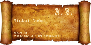 Miskei Noémi névjegykártya